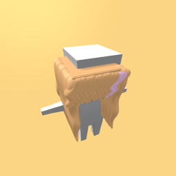 Light Orange Hair with Pink Streak