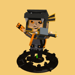 the black and orange boy