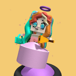 Rainbow hair, party outfit happy girl!