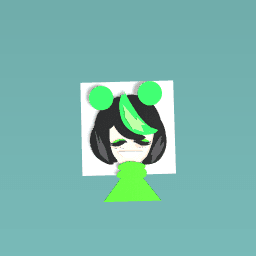 Cute green girl