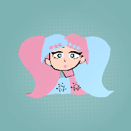 Pink and blue girl