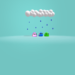 Blobs in the rain
