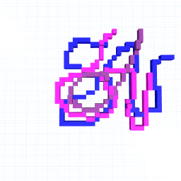 blue,purple and pink