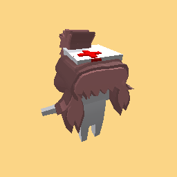 Brown ponytale purple aid