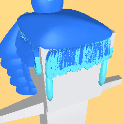 Blue hair with bangs