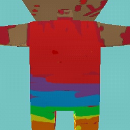 rainbow shorts and shirt