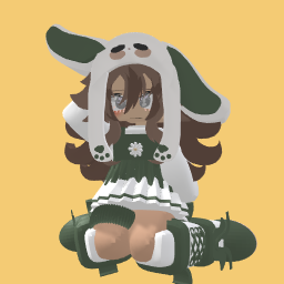 Aesthetic green and white floral