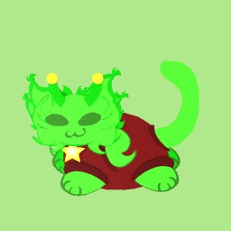 Haha funny green cat