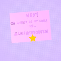 Congradulations, Mariamthequeen!