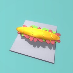 french baquette with beef