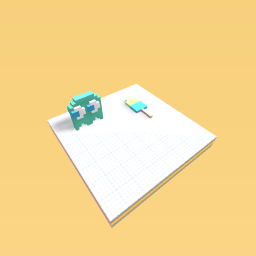 pac man with ice creem