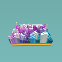 Rainbow gradation city