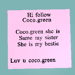Luv u coco.green