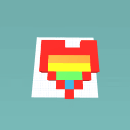 Rainbow love heart