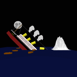 the sinking titanic