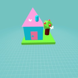 blue and pink house