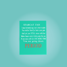 To Starcat fan