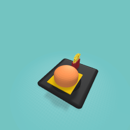 McDonald's cheeseburger and fries