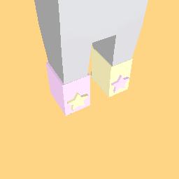 Pink and light yellow shoes