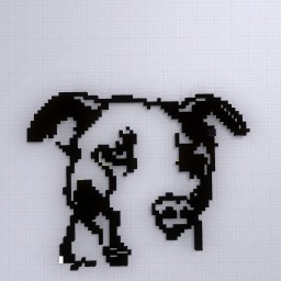 Pitbull dog pixelart