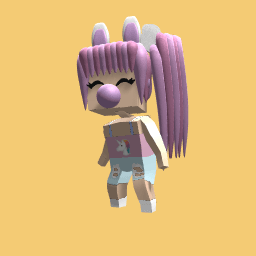 Cute diva blowing bubble