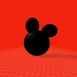 Mickey mouse head silhouette