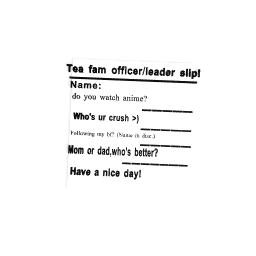 Officer/leader slip