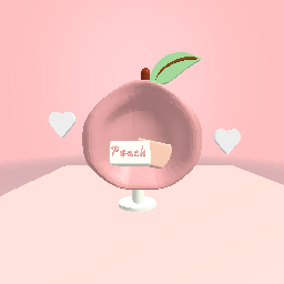 Kawaii peach bubble chair
