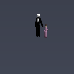 Slender Man and a girl