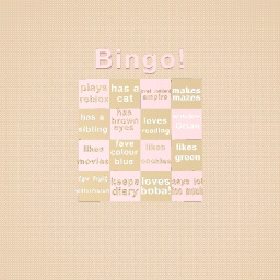 My bingo!