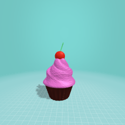 Strawberry cupcake with a cherry on top