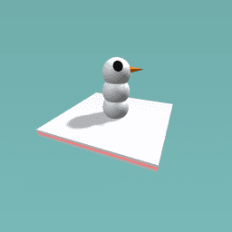 Bird snow man