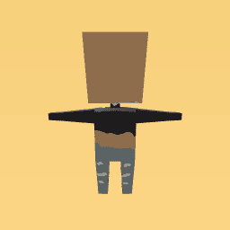 Black crop with ripped denim jeans