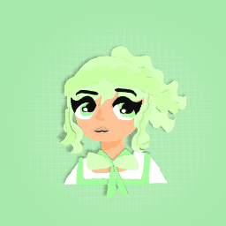 green pastel girl