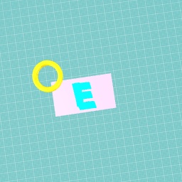 Name tag with letter E