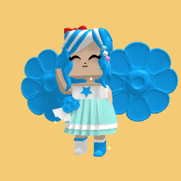Blue outfit with flowers