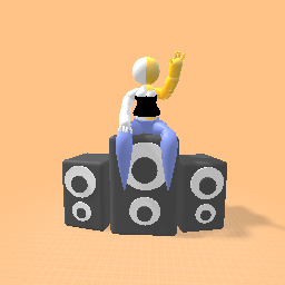 chilling on a boom box