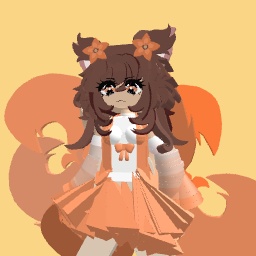 Fox girl with nine (six) tails
