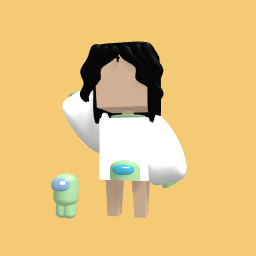 Among us hoodie with pet! (Pastel green)