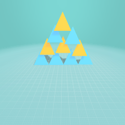 Piramide de agua cristalina y oro puro