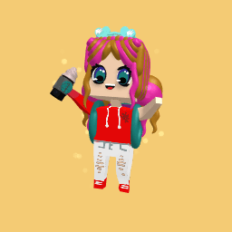 Cute girl going to school