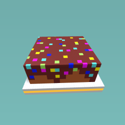 Chocolate Cake with Rainbow Sprinkles