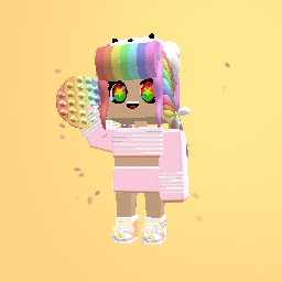 Cute rainbow pop it girl