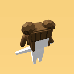 Brown hair with red rubber bands