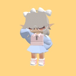 Girl with pastel outfit