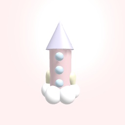 Cute Kawaii Pastel Rocket!