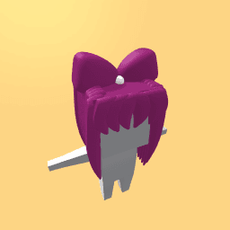 Purple bow hair