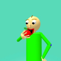 baldi eating an apple