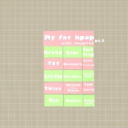 My fav kpop (pt.2) ☆