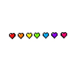 Rainbow Minecraft Hearts